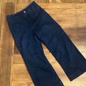 Anthropologie Maeve Colette Wide Legged Cropped Jeans